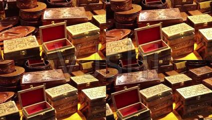 巴基斯坦手工艺木制品工艺艺术品实拍_